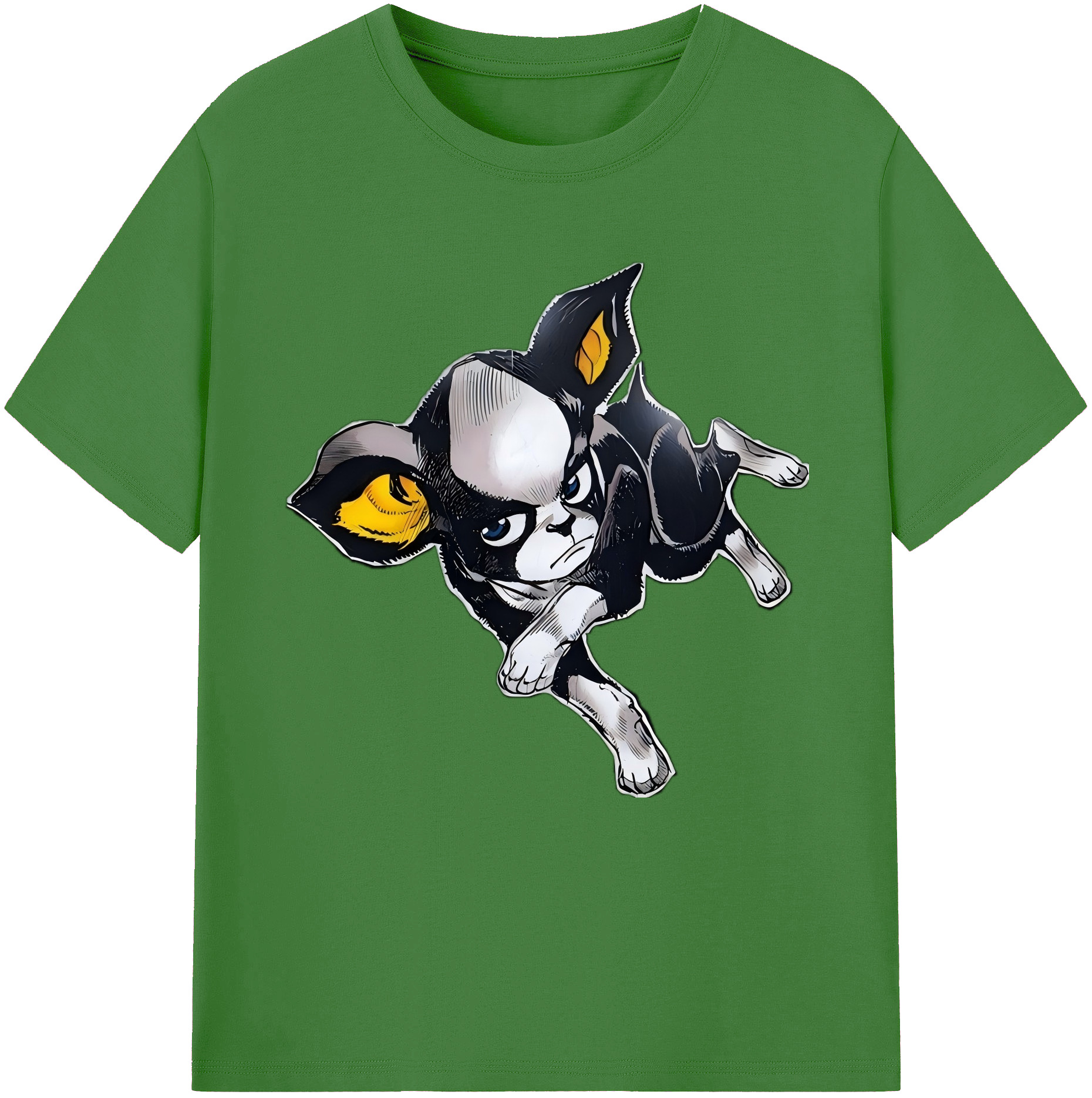 （画像用） ジョジョの奇妙な冒険 イギー JoJo's Bizarre Adventure Iggy レディースカジュアルプリントTシャツ（綿100％）
